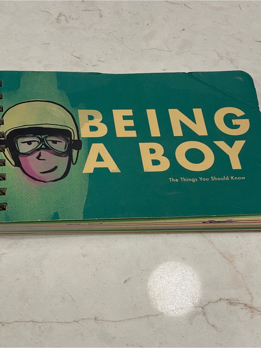 Being A Boy Spiral Book - Teal cool kids, cool mom, cool dad, well adjusted